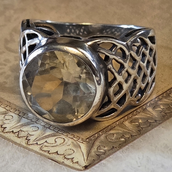 RARE Silpada Sterling Silver & Citrine Ring